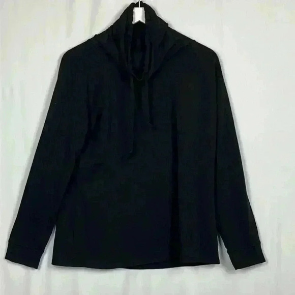 32 Degrees Heat Womens Tunic Black M Long Sleeves Drawstring Turtleneck Casual - Picture 1 of 11